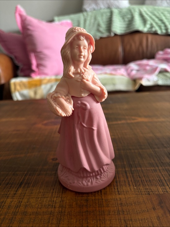Avon Other - Avon Vintage Pink Resin Girl Figurine Glass Bottle